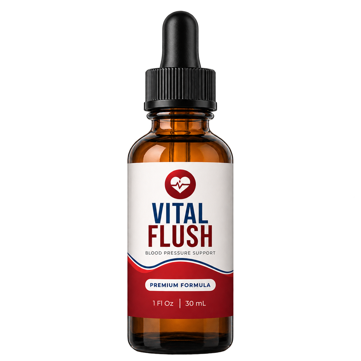 VitalFlush amber dropper bottle
